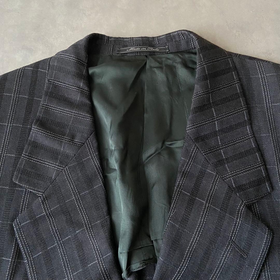 【希少】GIANNI VERSACE ダブルセットアップスーツ チェックAW98