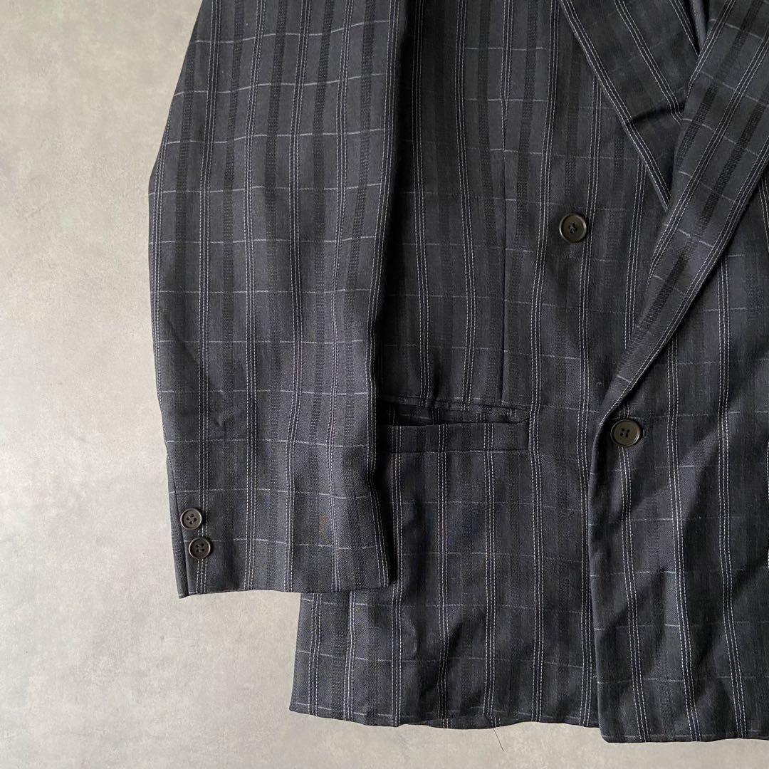 【希少】GIANNI VERSACE ダブルセットアップスーツ チェックAW98