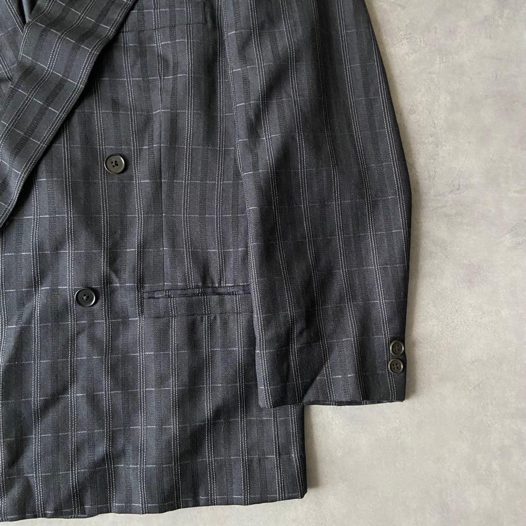 【希少】GIANNI VERSACE ダブルセットアップスーツ チェックAW98