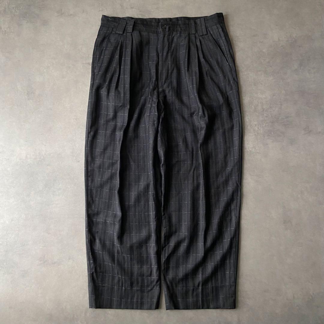 【希少】GIANNI VERSACE ダブルセットアップスーツ チェックAW98