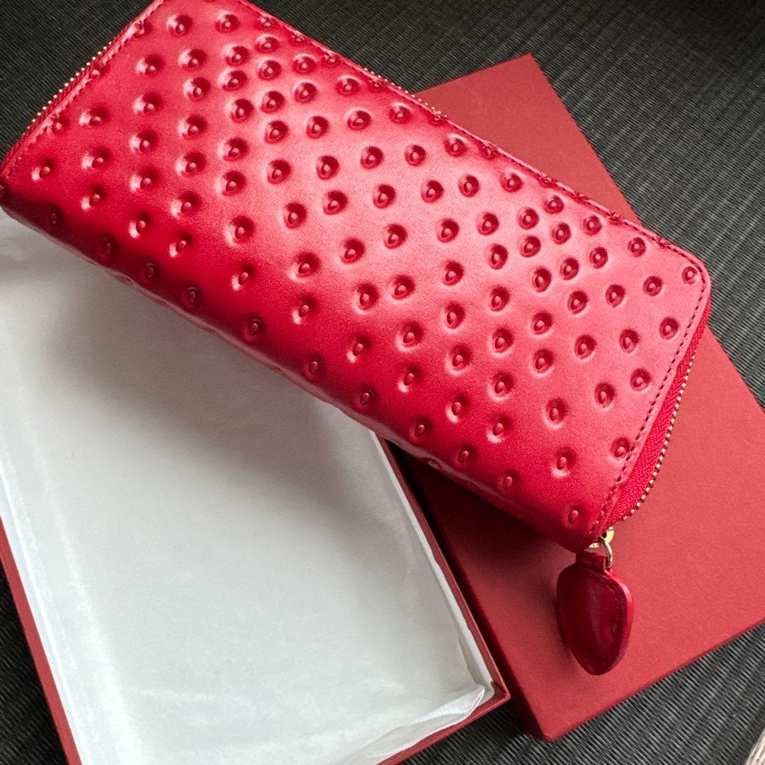 【値下げ中】アールスフェボリット　いちご　財布　牛革