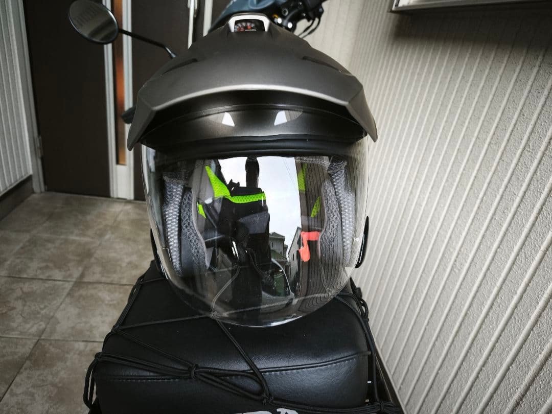 マルシン工業 TE-1 フラットガンメタXLサイズ バイザー付ジェットヘルメット