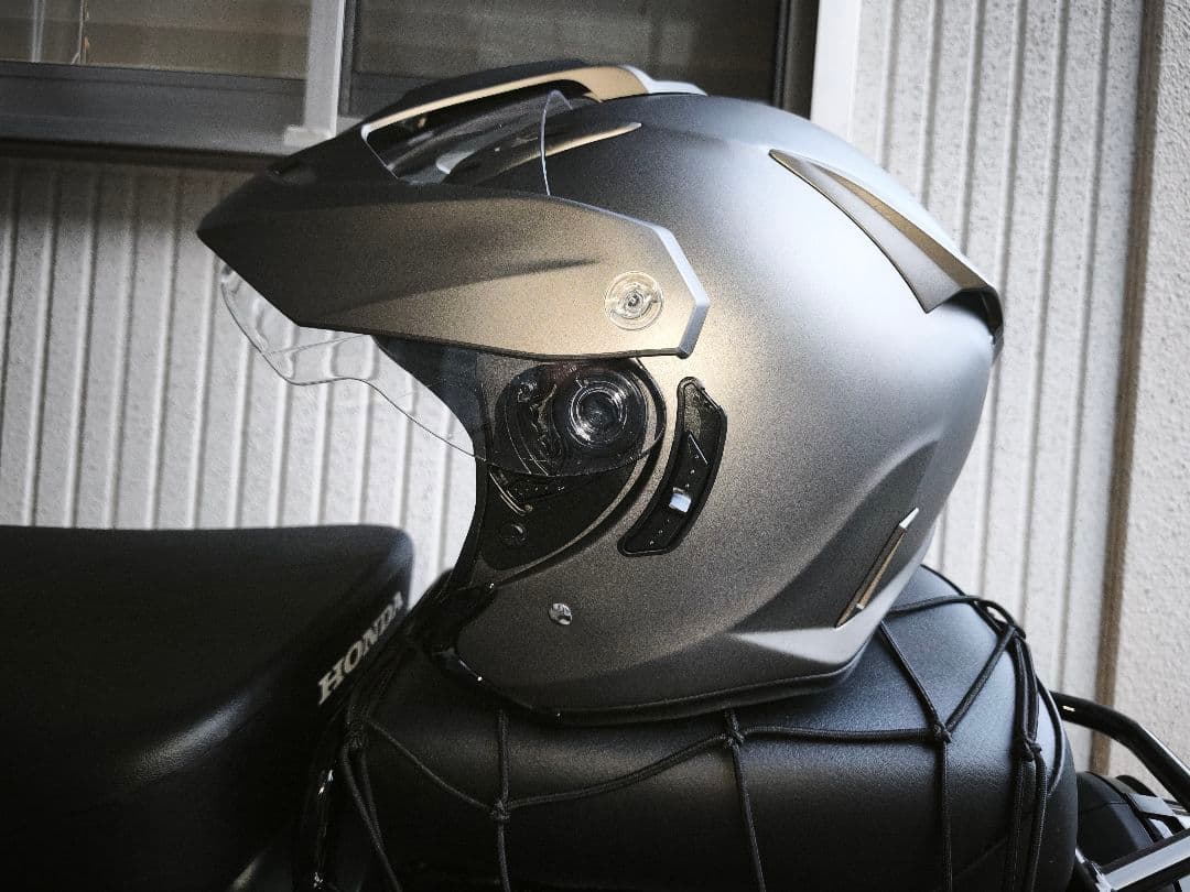 マルシン工業 TE-1 フラットガンメタXLサイズ バイザー付ジェットヘルメット