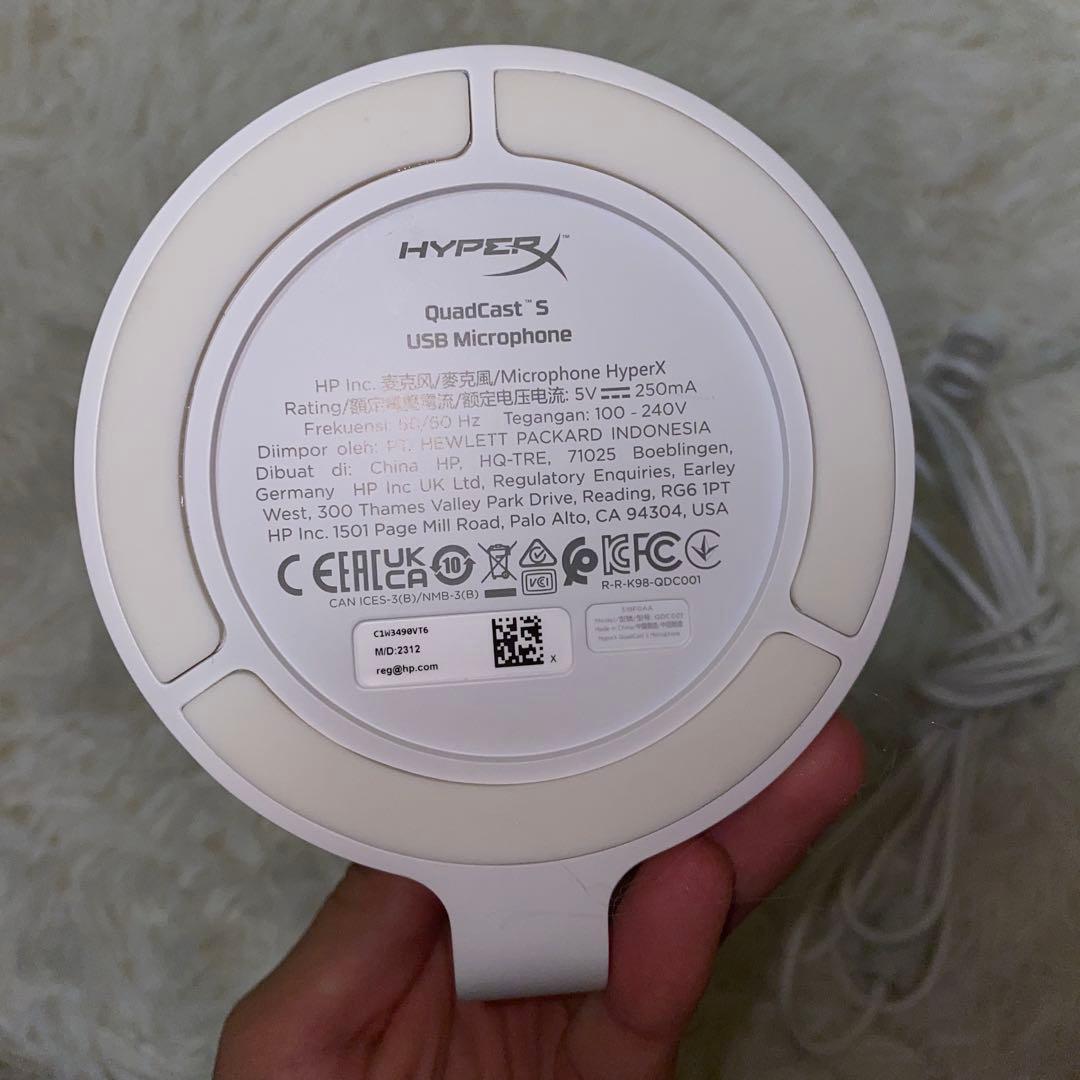 HyperX QuadCast S ホワイト 白 コンデンサーマイク