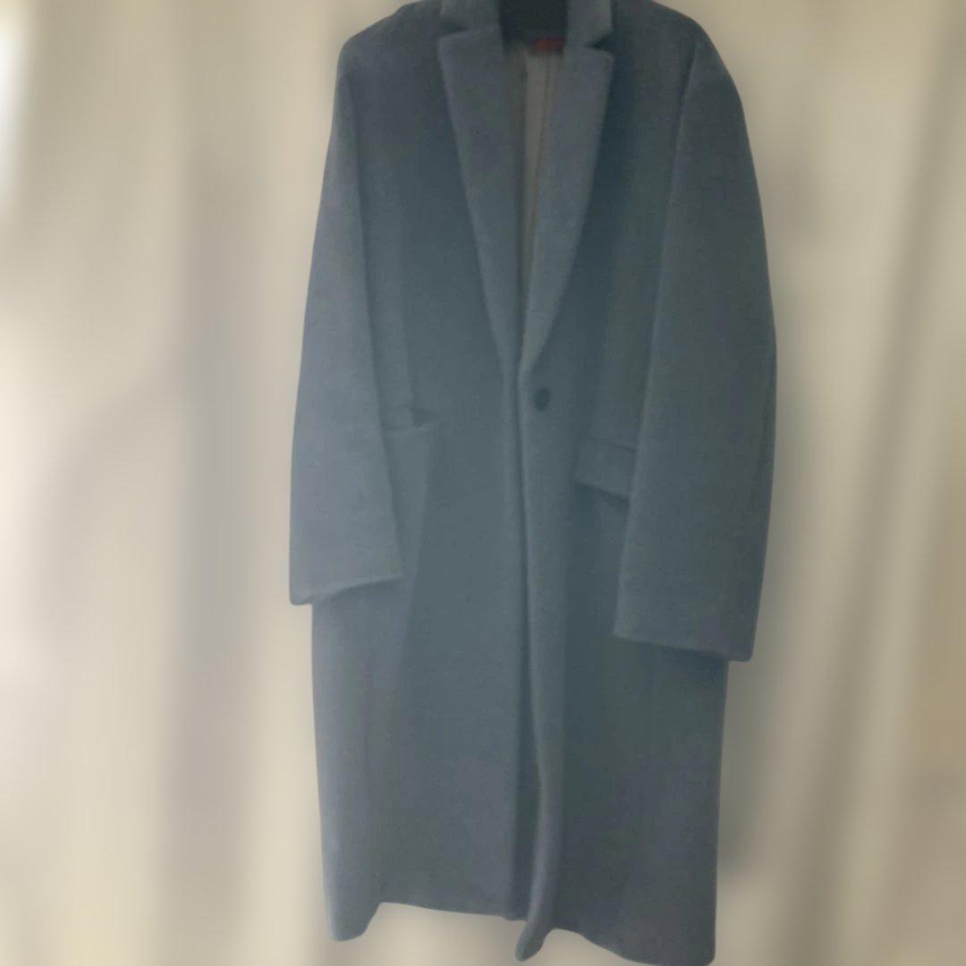 DES PRES ライトブルー オーバーサイズチェスターコート