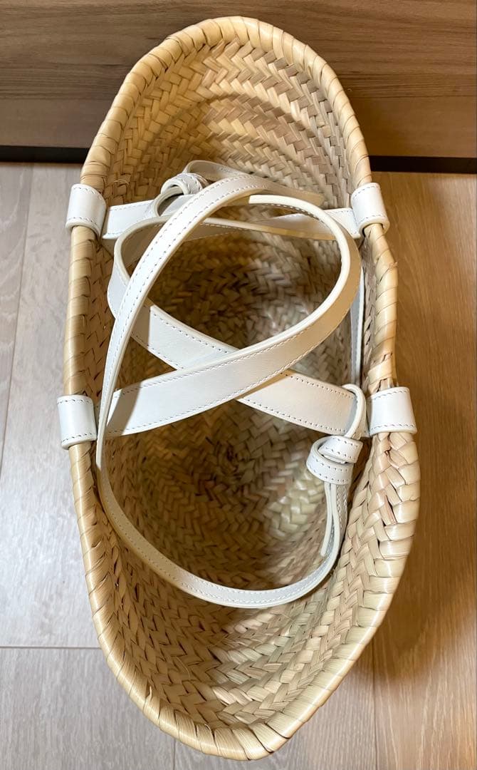 CELINE トリオンフ　かごバッグ　ホワイト