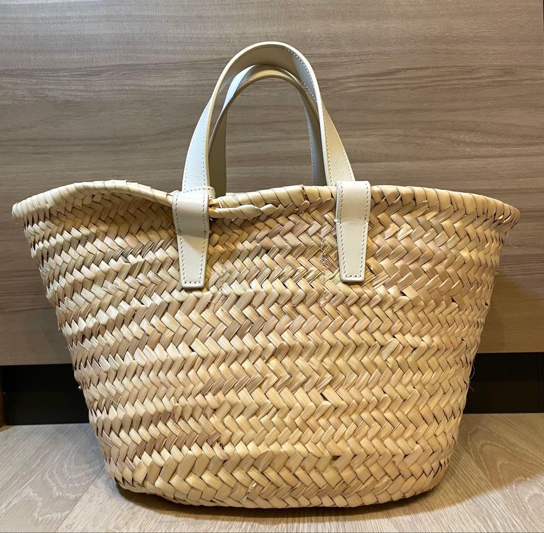 CELINE トリオンフ　かごバッグ　ホワイト