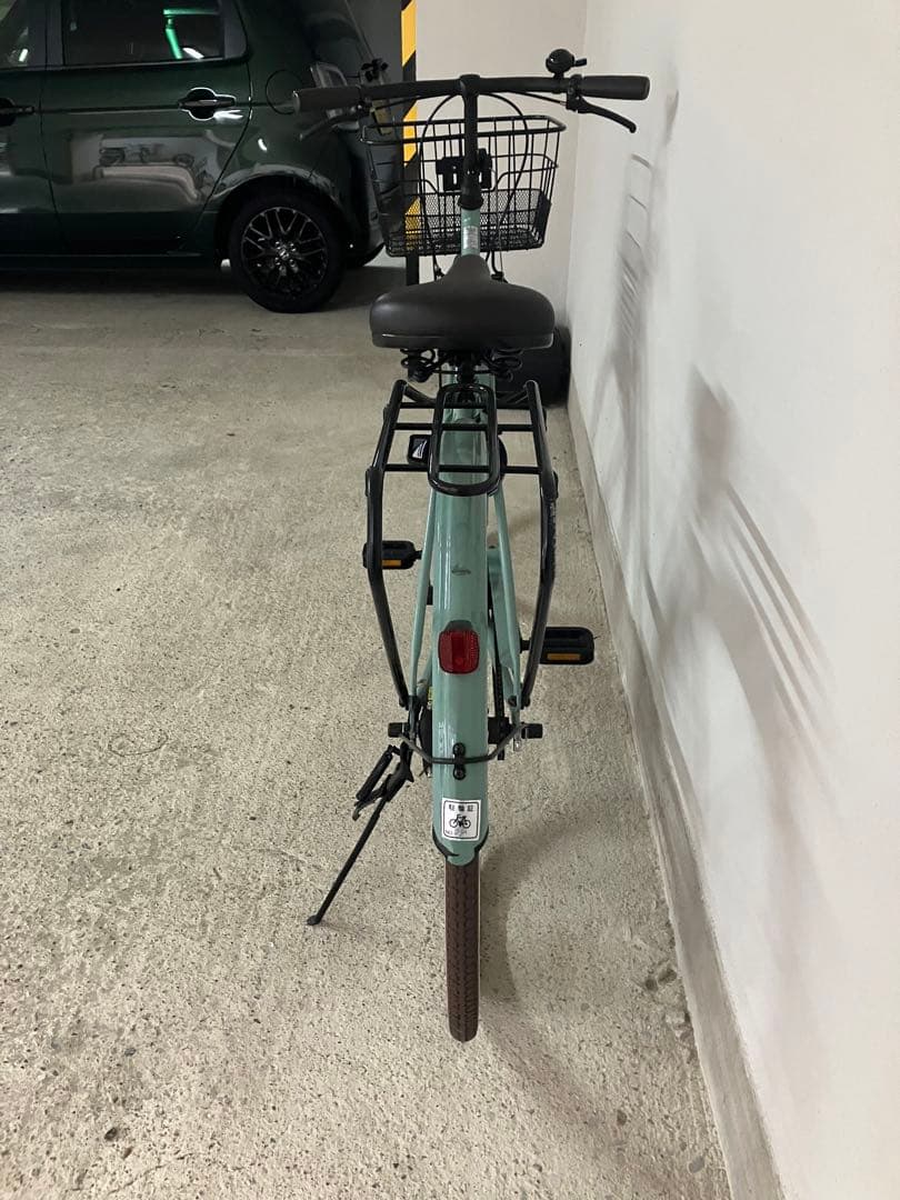 【美品使用1ヶ月のみ】　27インチ　シティサイクル　ミントグリーン