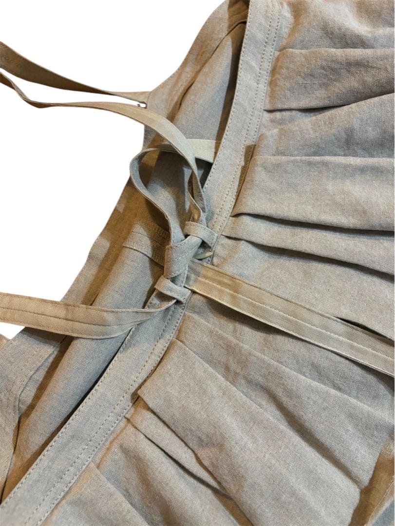 未使用級　イエナ ラブークル IENA 　リネンフリルサロペット　ベージュ