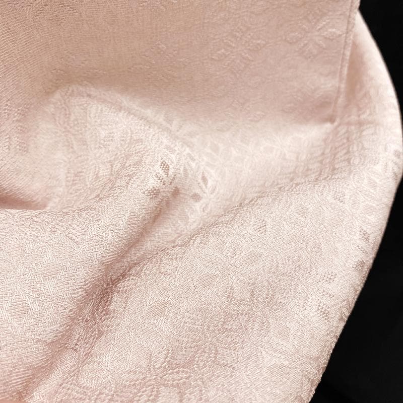 601mi86●BANKANわものや 色無地 くすみピンク 地紋 ストレッチ素材