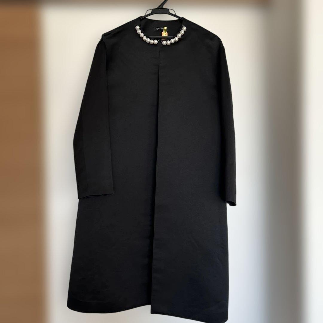 YOKO CHAN ノーカラーパールコート　３６サイズ