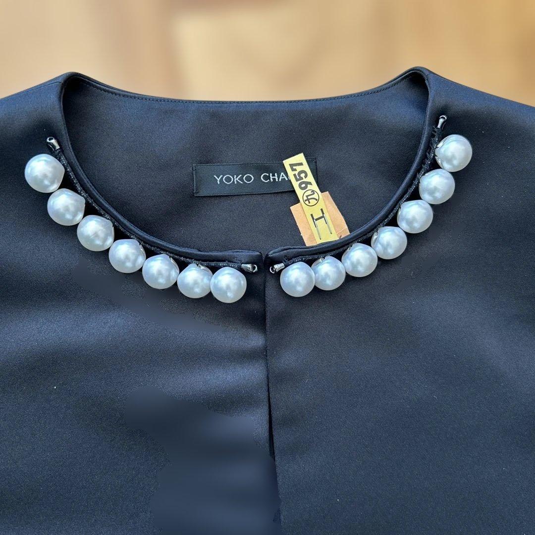 YOKO CHAN ノーカラーパールコート　３６サイズ