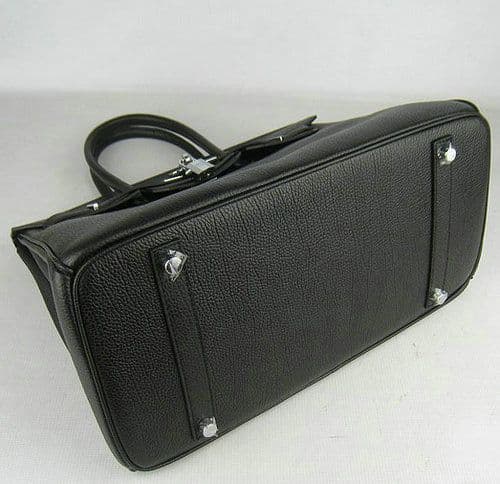 H 黒 レザー トゴ バッグ バーキンデザイン