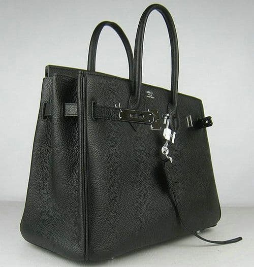 H 黒 レザー トゴ バッグ バーキンデザイン