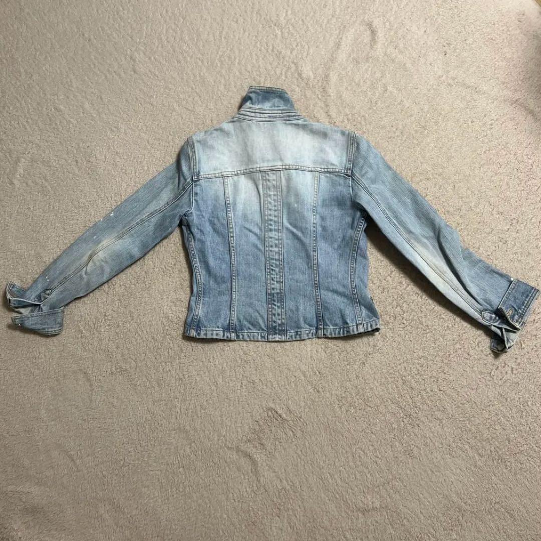 DOLCE&GABBANAドルガバ ダメージ加工デニムジャケット4ロゴ プレート