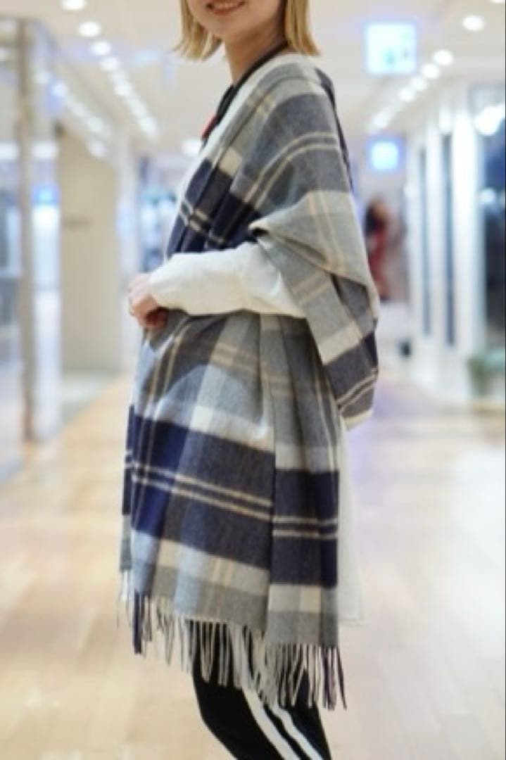 ジョンストンズ✳︎カシミヤ100%大判ストール✳︎SilverBannockbane