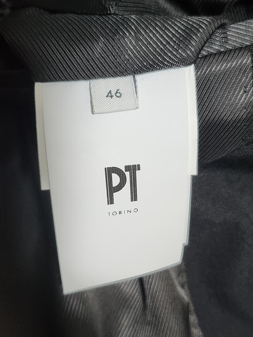 PT TORINO シングルブレザー ブラック ウール 金ボタン