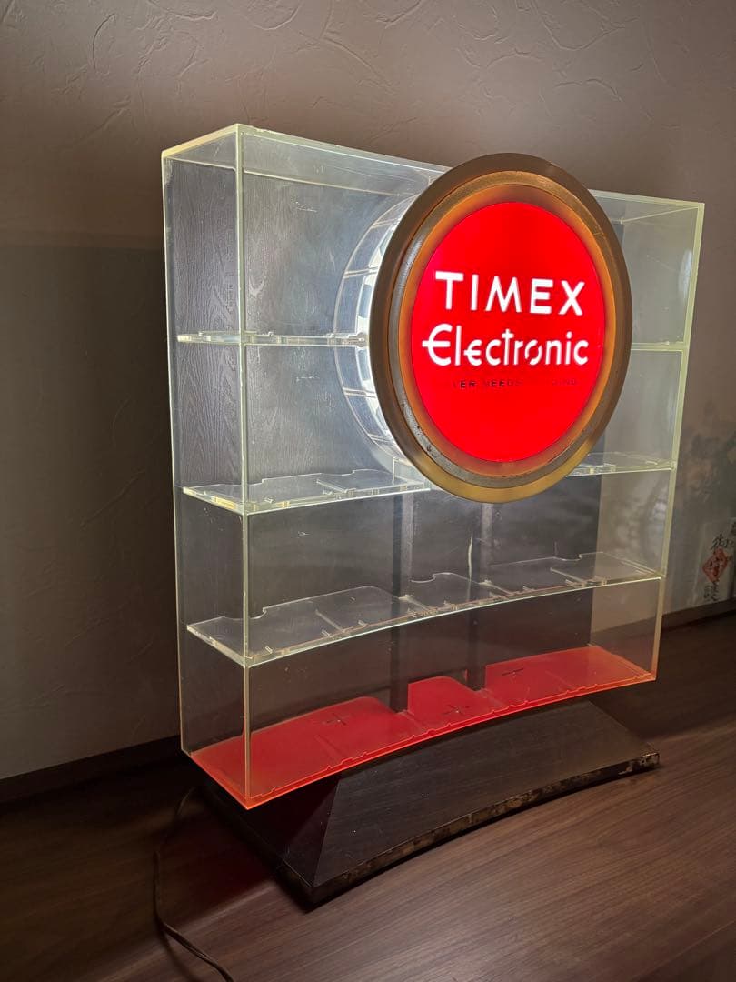 TIMEX 70s ディスプレイケース照明付き ディスプレイスタンド　展示ケース