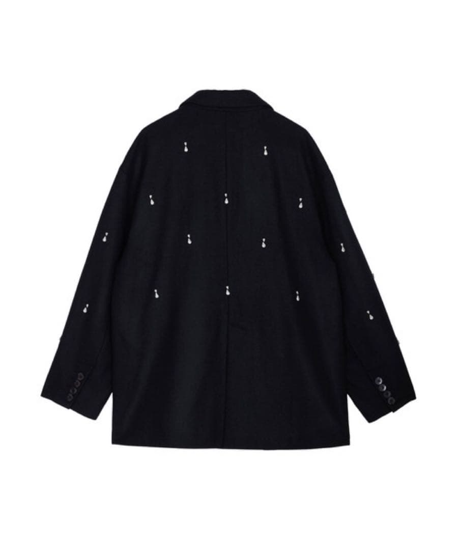 Ameri UND ELSA BIJOU WOOL JACKET ブラック M