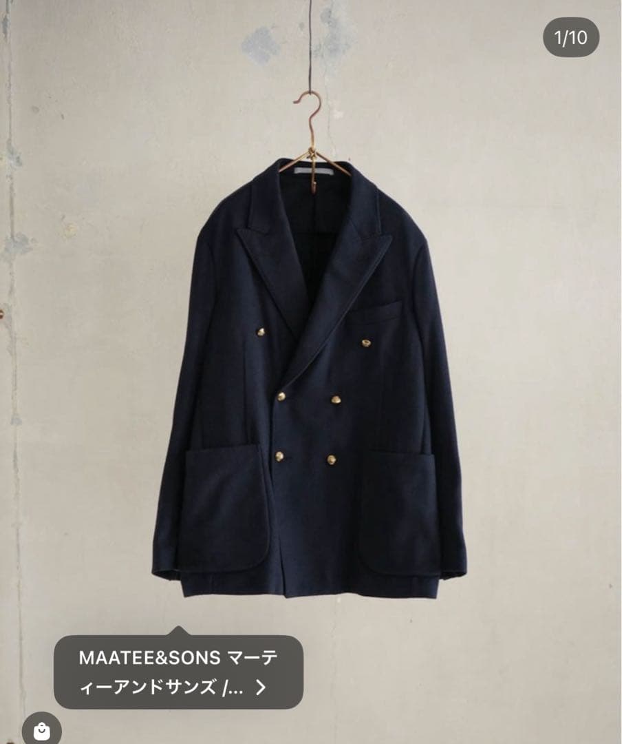 MAATEE&SONS カシミヤ ダブルブレスト ジャケット 3