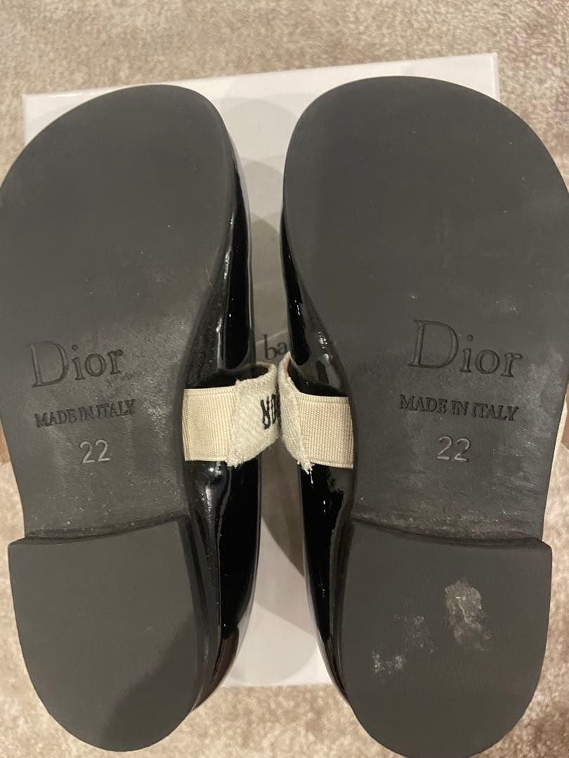 【baby Dior】 バレリーナシューズ 黒 22