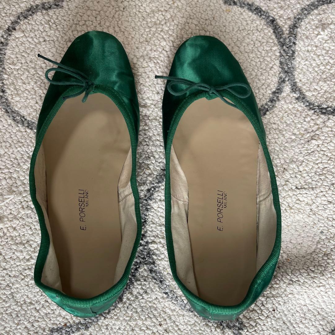 [新品]ポルセリ　サテン バレエシューズ　38