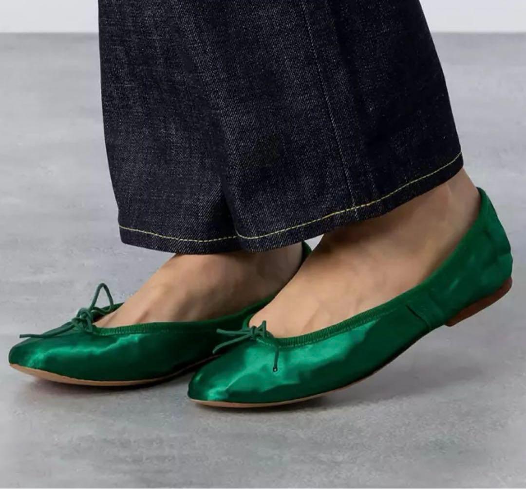 [新品]ポルセリ　サテン バレエシューズ　38