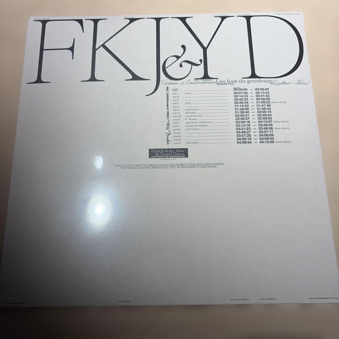 [レコード] FKJ yussef dayes live LP