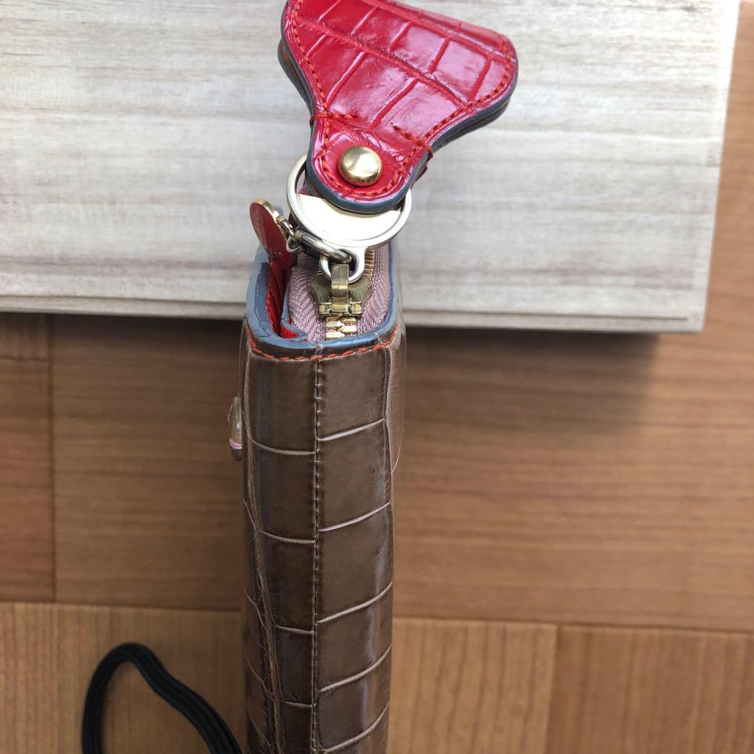 チビナイル　CIVINILE クロコダイルレザー長財布 タッセル付き