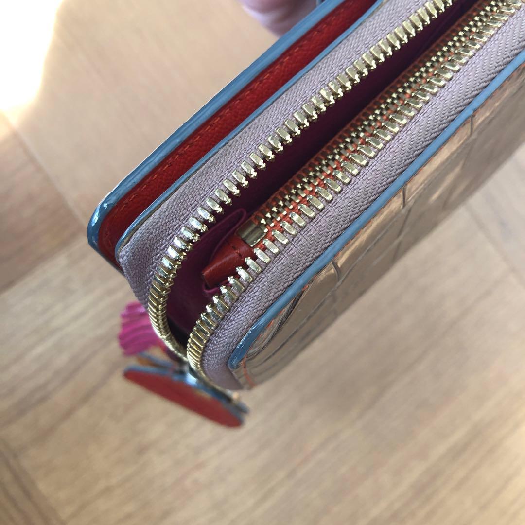 チビナイル　CIVINILE クロコダイルレザー長財布 タッセル付き