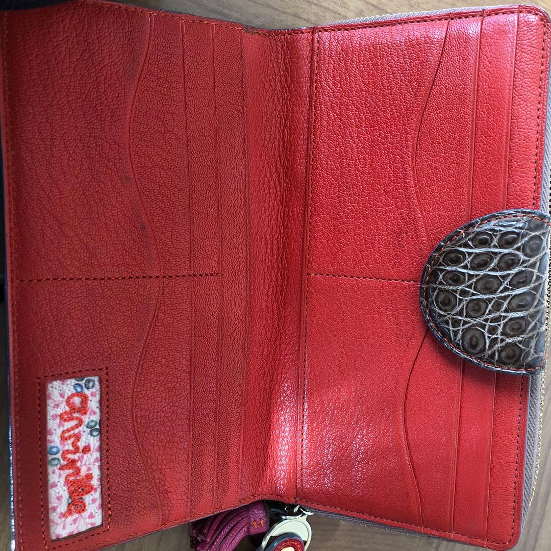 チビナイル　CIVINILE クロコダイルレザー長財布 タッセル付き