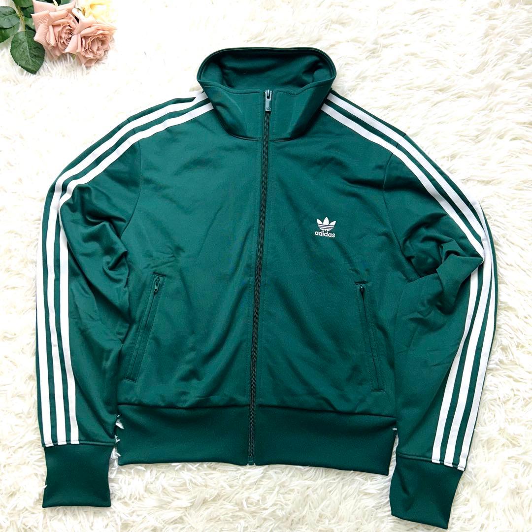 2XL新品同様 アディダス ファイアーバード ハイネック トラックジャケット 緑