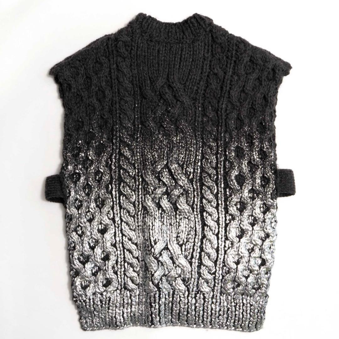 新品未使用　MAISON SPECIAL メタリックホイルケーブルベスト