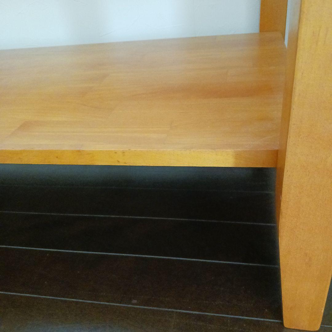 木製センターテーブル ガラス天板