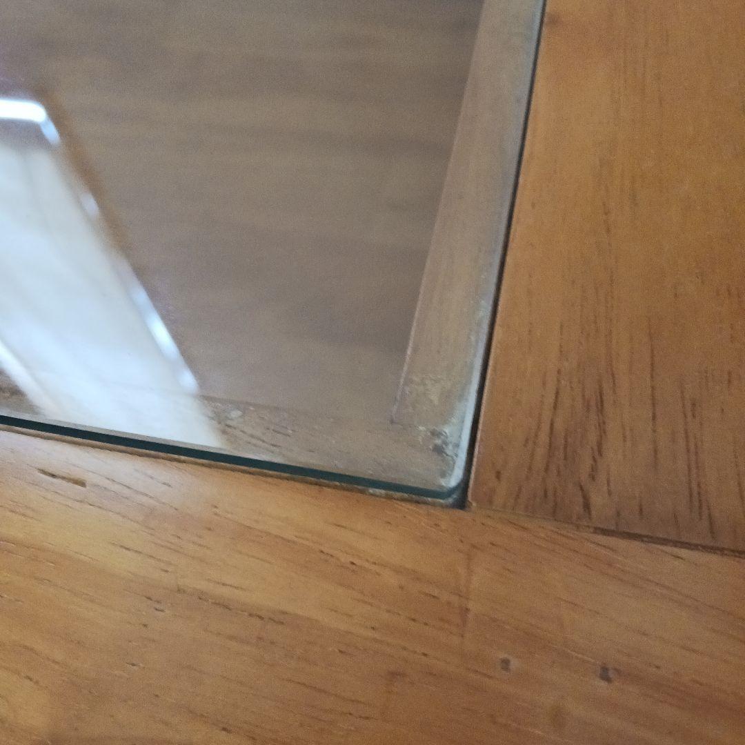 木製センターテーブル ガラス天板