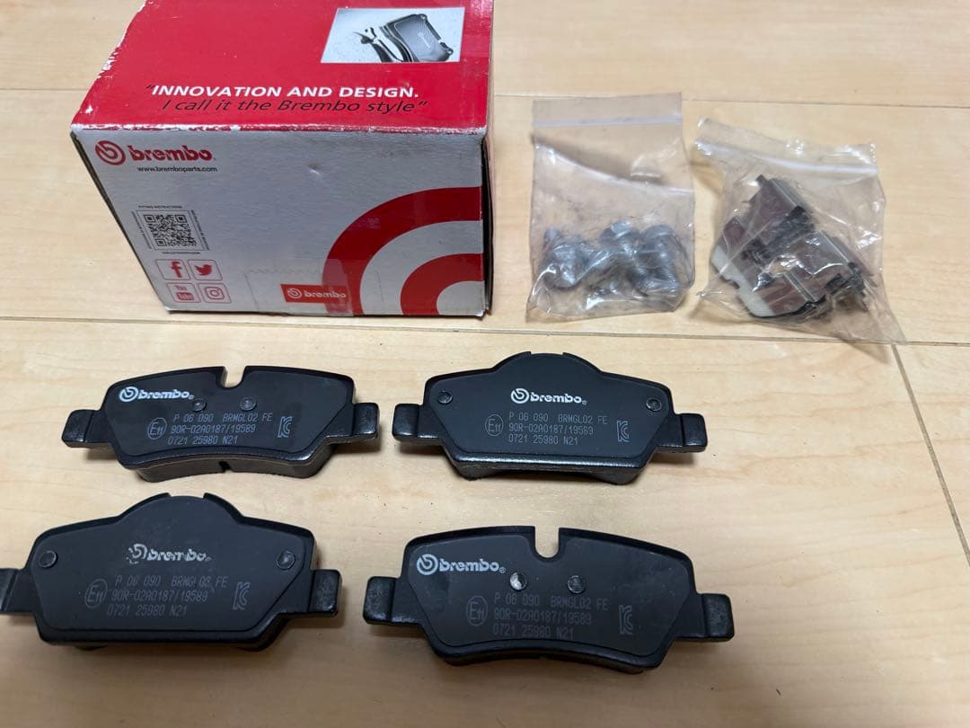 MINI JCW F56用 ブレンボ　リアブレーキパッド brembo