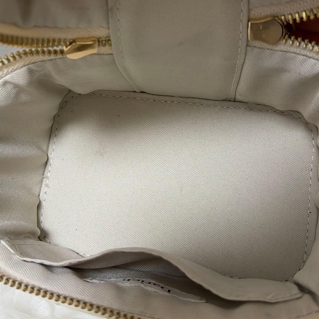 Darich ダーリッチ キルティングパールスクエアミニバッグ バニティ 白