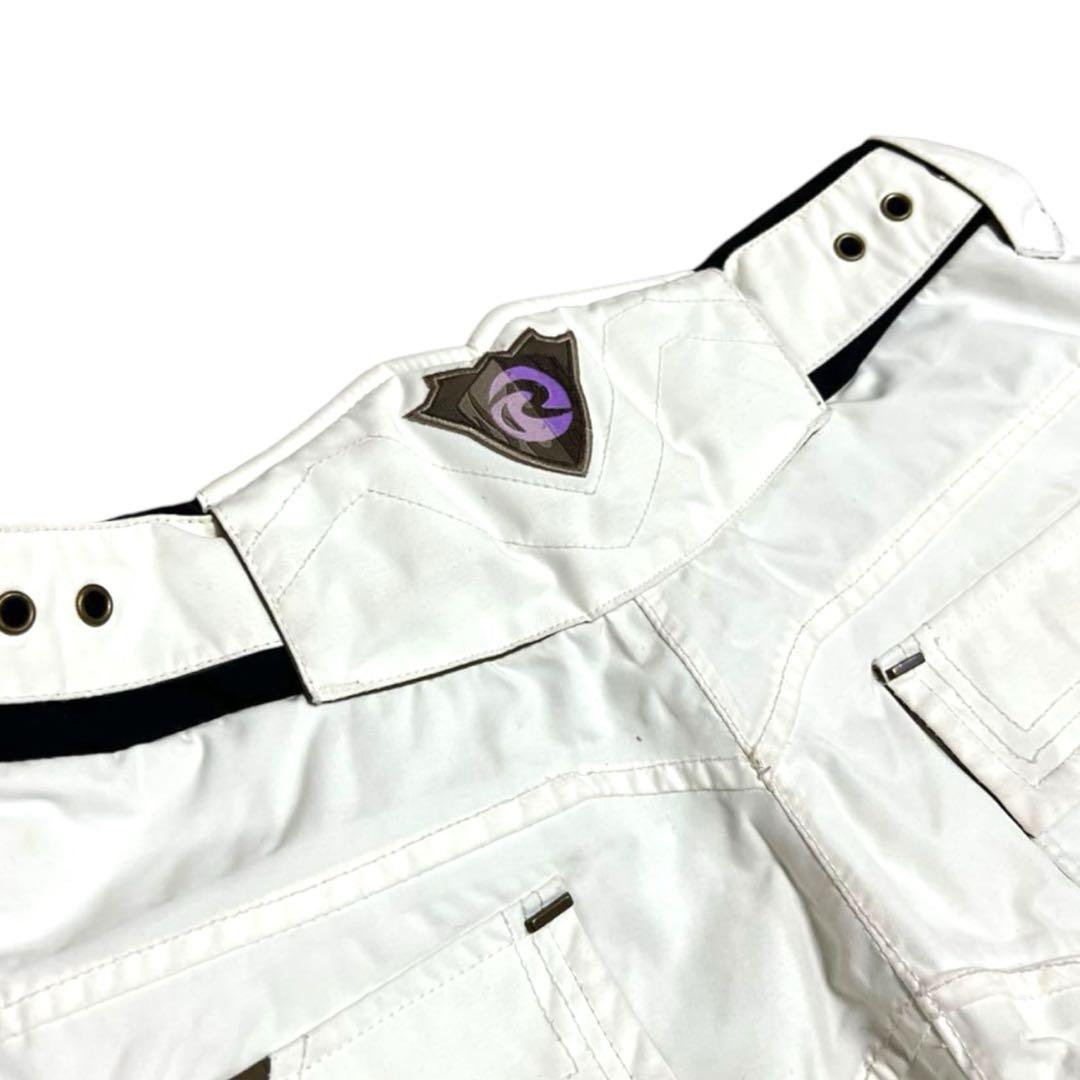 超希少 ロシニョール スキー スノボパンツ S 白 高級多機能 美品 上質