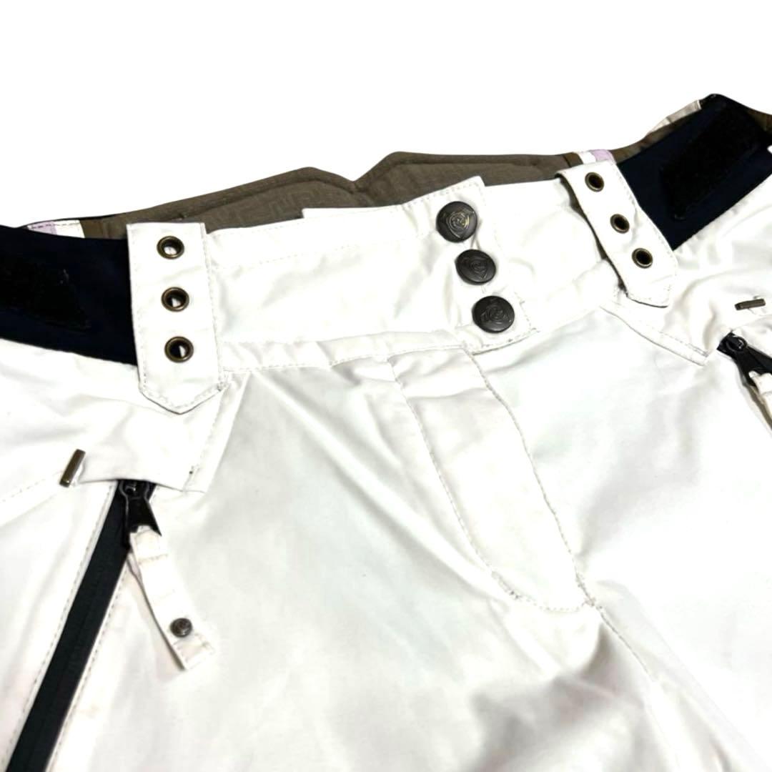 超希少 ロシニョール スキー スノボパンツ S 白 高級多機能 美品 上質