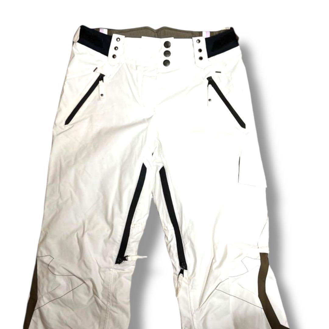 超希少 ロシニョール スキー スノボパンツ S 白 高級多機能 美品 上質