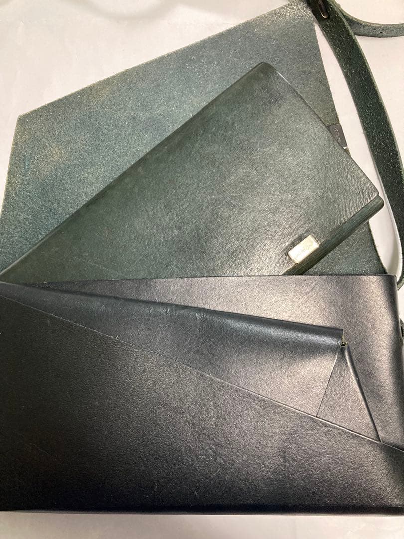 【美品】所作 ブライドルレザー ショルダーバッグ 鞄 ブラック 所作長財布おまけ