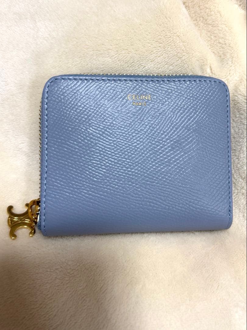 スモール ジップウォレット トリオンフチャーム / グレインドカーフスキン