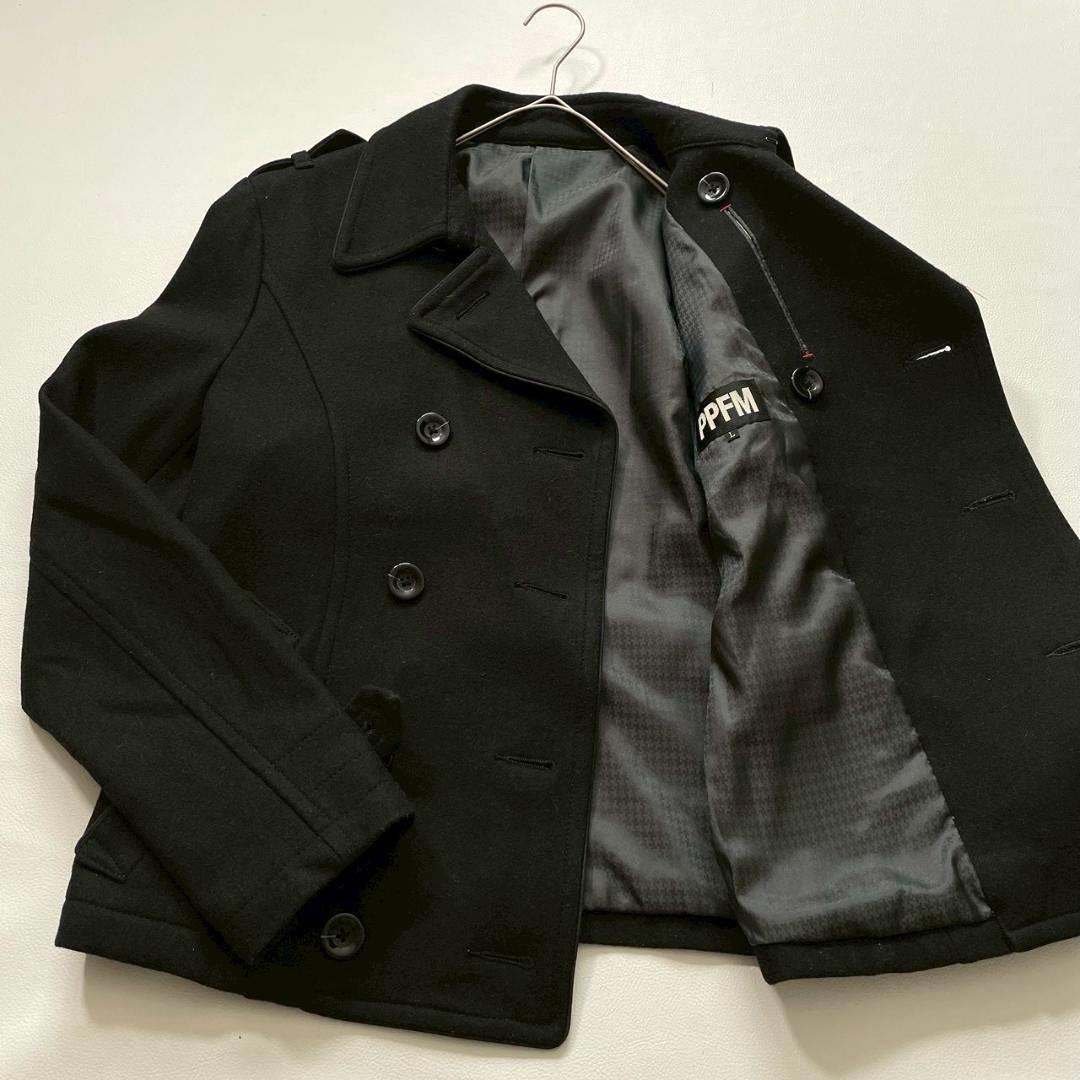 【ビッグサイズ】PPFM ピーコート L ナポレオンジャケット ブラック ウール
