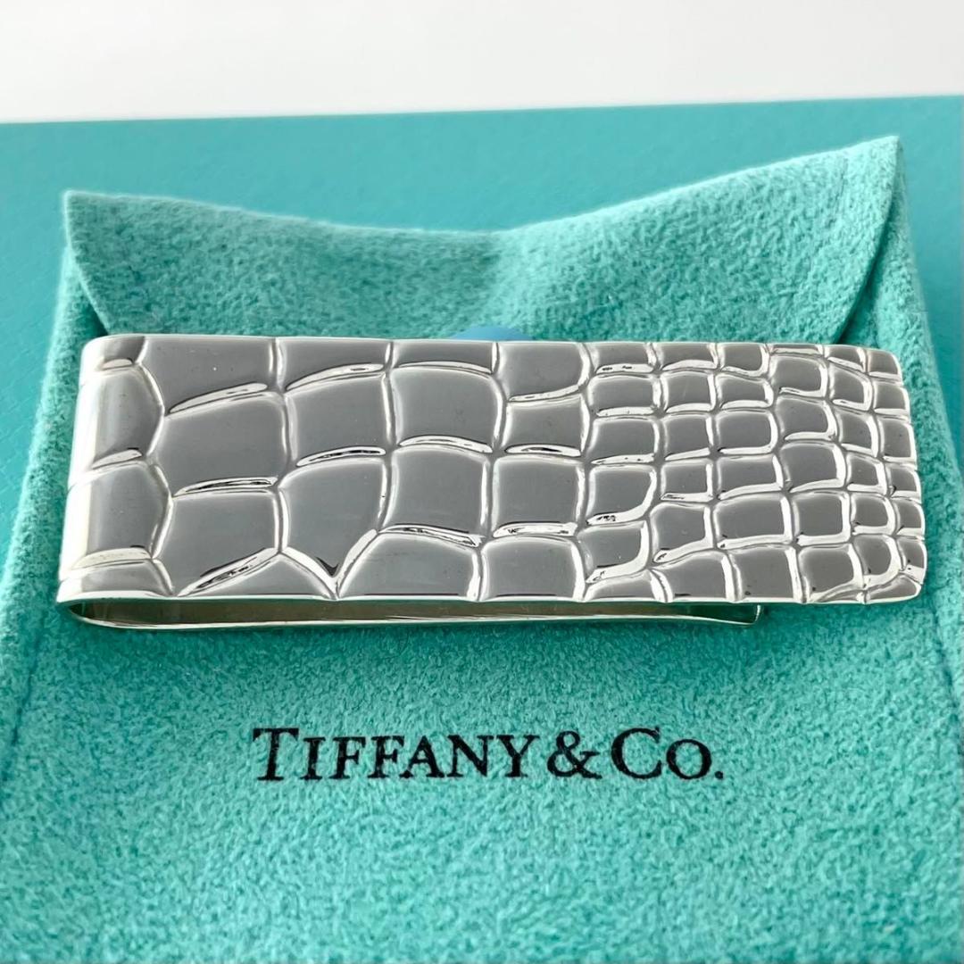 ティファニー クロコ メイカーズ マネークリップ スターリングシルバー Q1fe