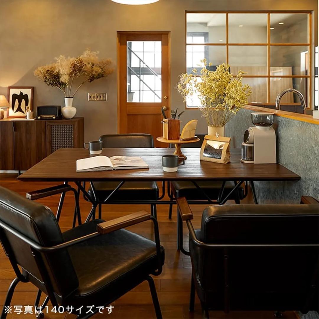 【2Pチェア1脚】4人用ヴィンテージ風ダイニングテーブルセット　2Pチェア1脚