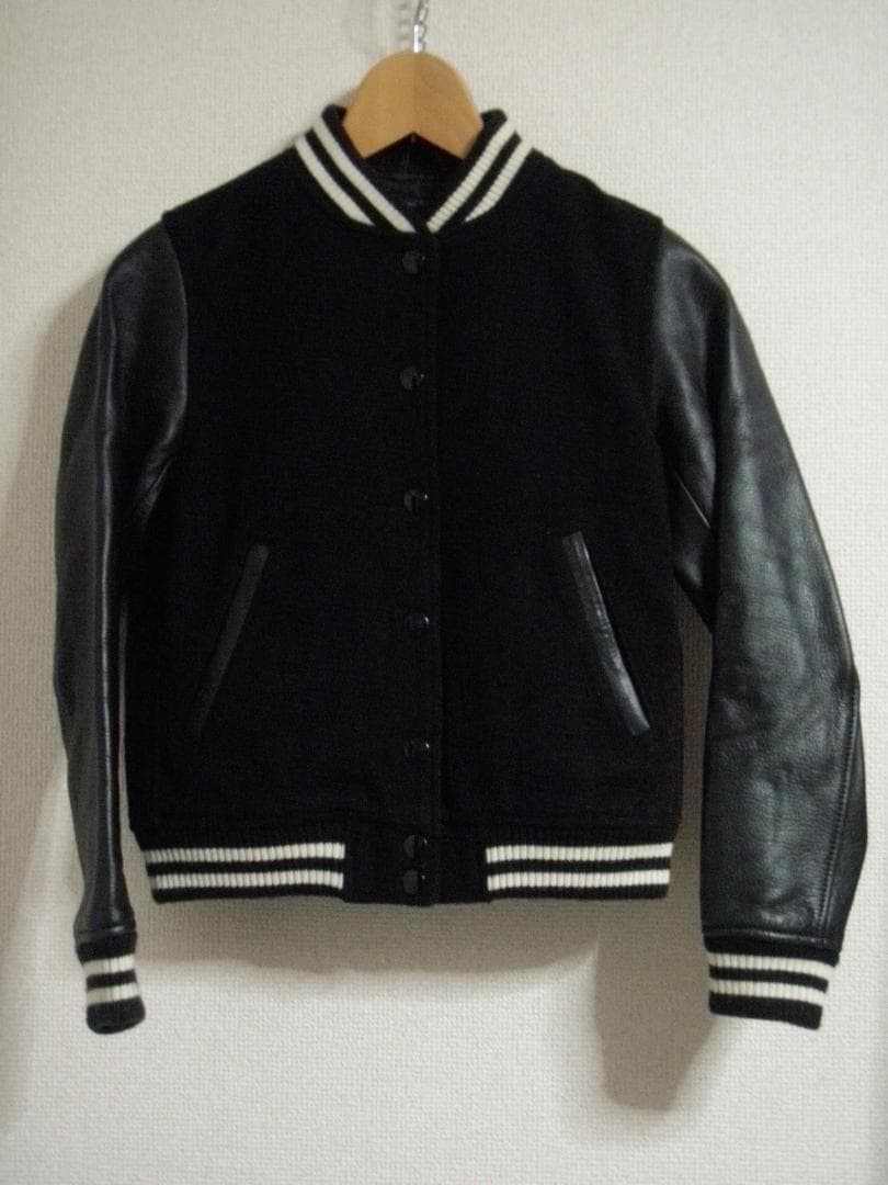希少 レディース M ジャーナルスタンダード 袖革 本革 スタジャン 黒