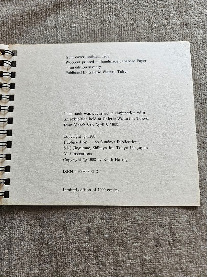 希少カタログ1983 Keith Haring 12-STICKER