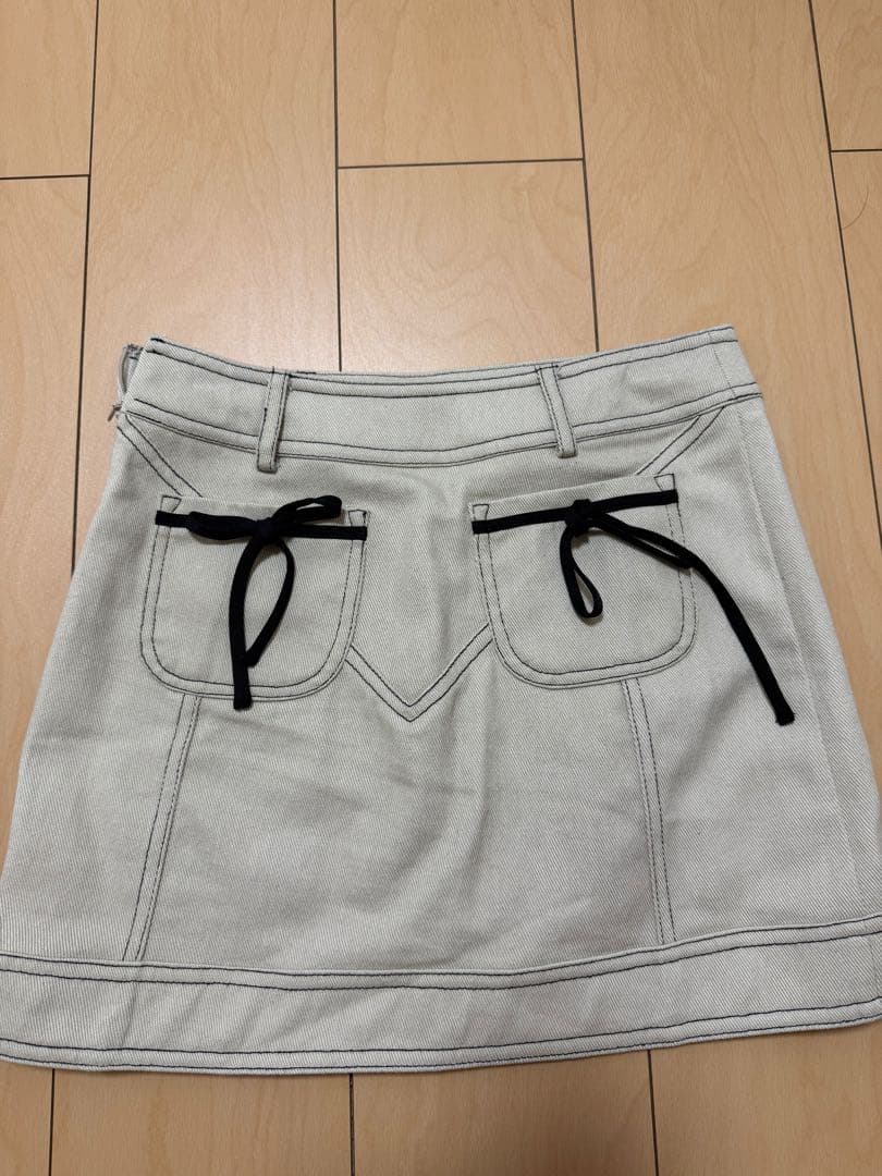 スカート andmary / Back ribbon mini skirt M