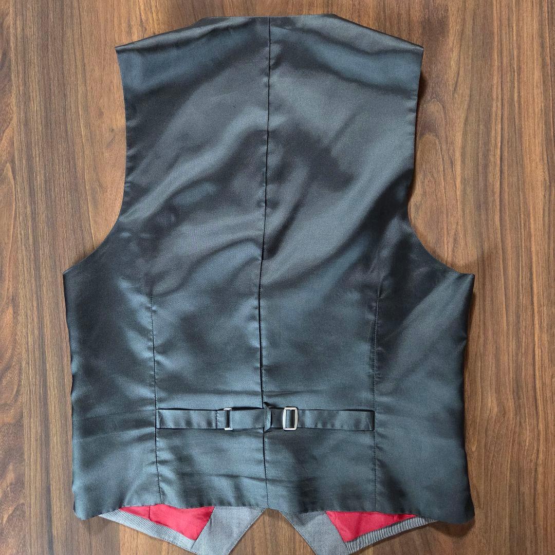 美品 パーソンズ 3ピース スーツ セットアップ YA6 グレー　メンズ