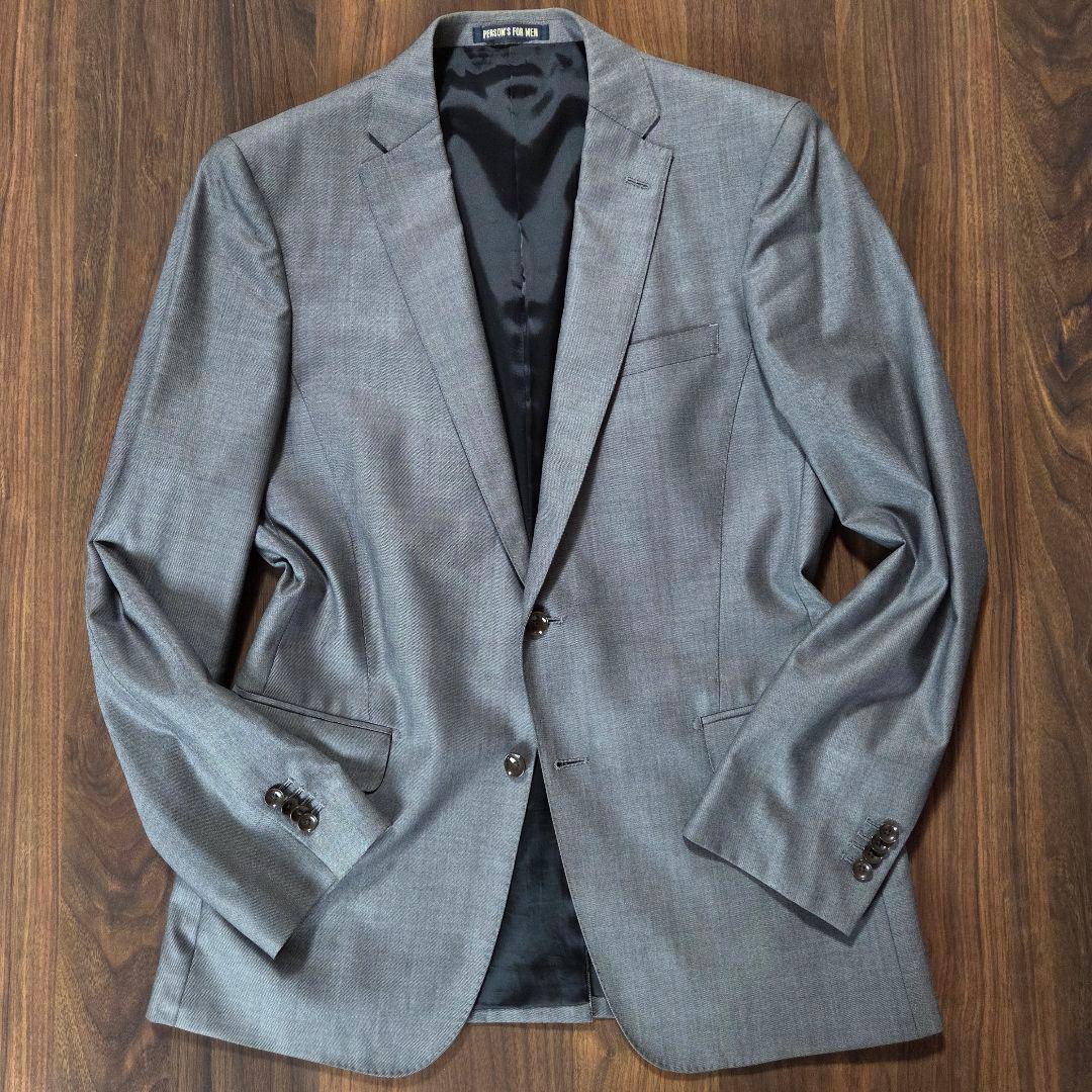 美品 パーソンズ 3ピース スーツ セットアップ YA6 グレー　メンズ